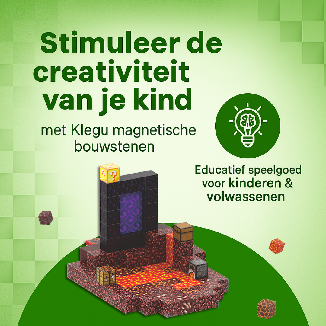 Onderwereld - 128 magnetische bouwblokken | Klegu