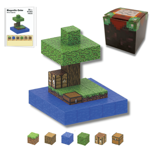 Mini eiland - 38 magnetische bouwblokken