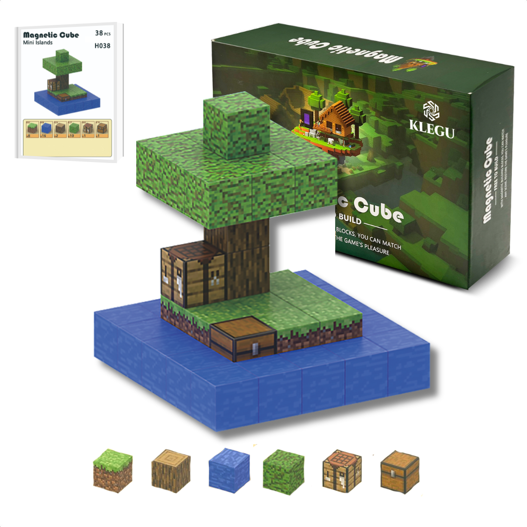 Mini eiland - 38 magnetische bouwblokken
