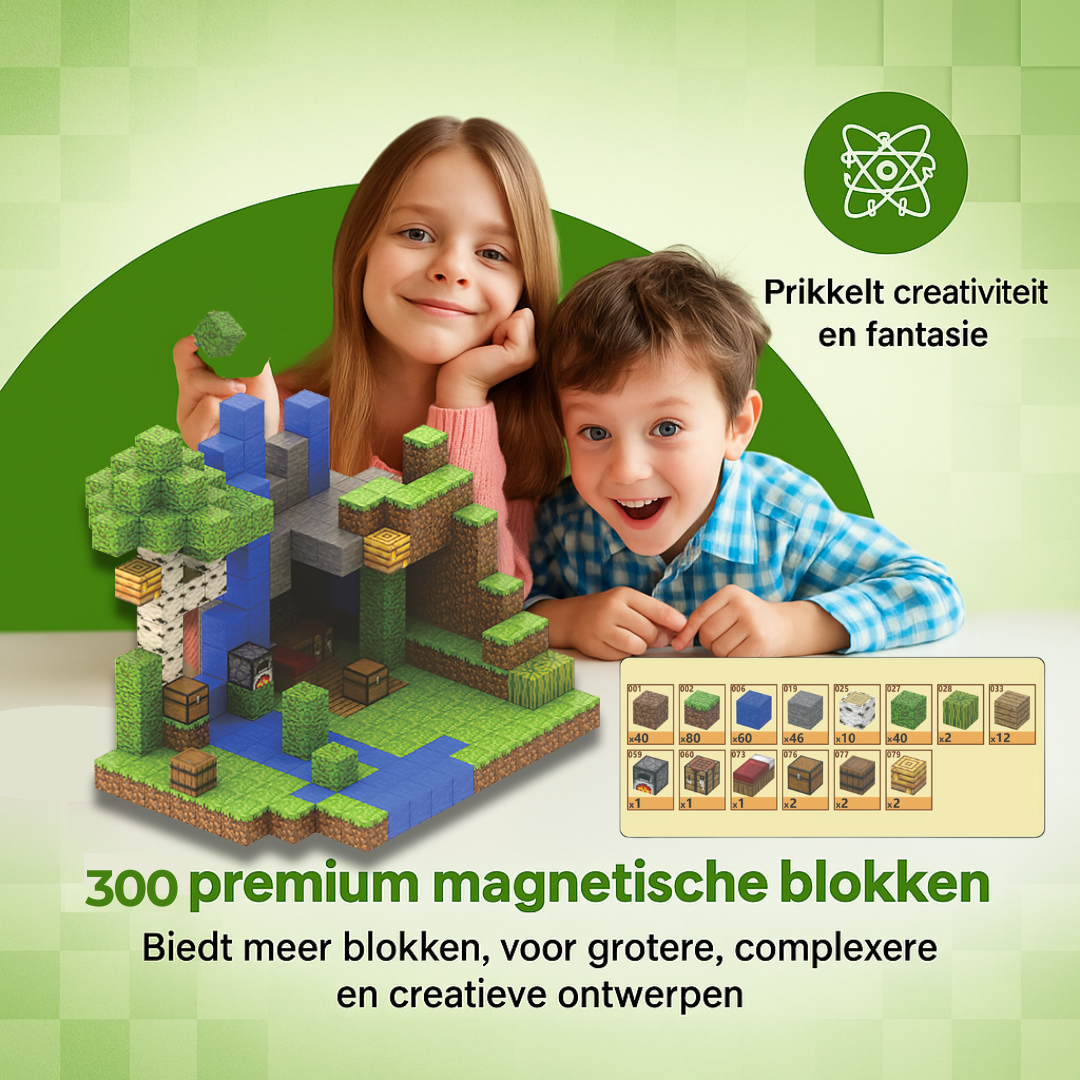 Jungle creek - 300 magnetische bouwblokken