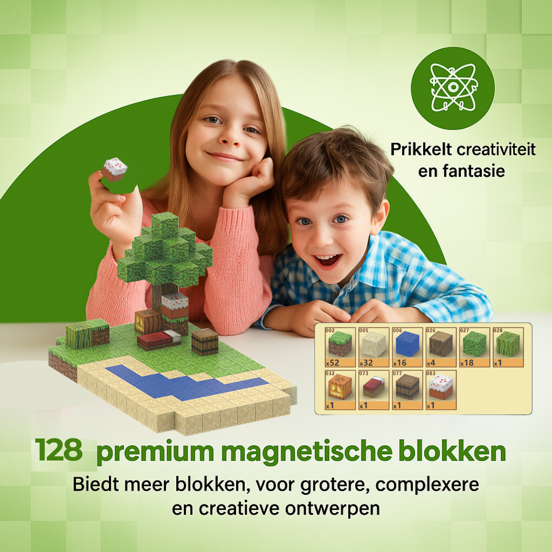 Strand - 128 magnetische bouwblokken