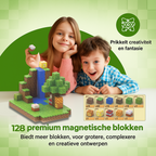 Waterval - 128 magnetische bouwblokken