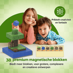 Mini eiland - 38 magnetische bouwblokken