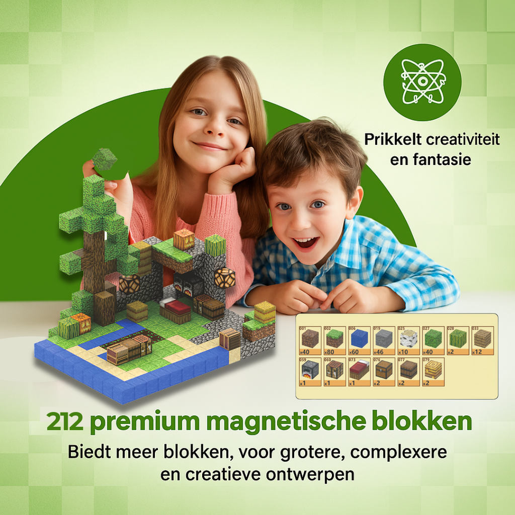 Boerderij - 212 magnetische bouwblokken