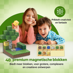 Mini bos - 48 magnetische bouwblokken