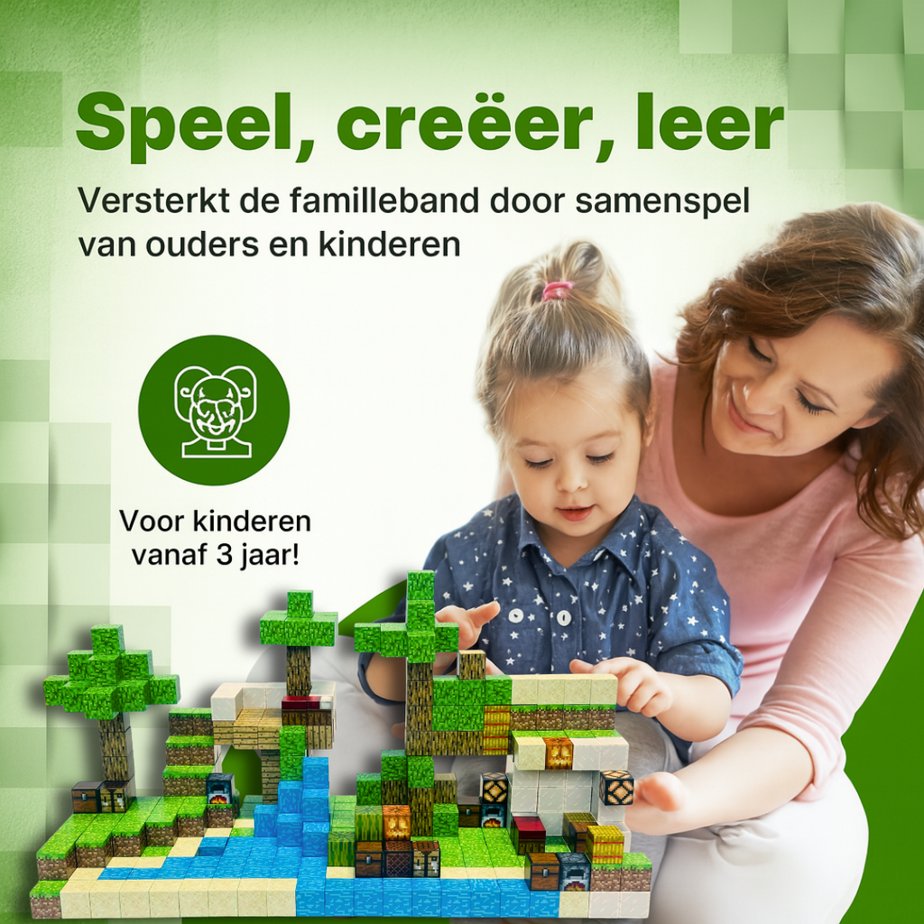 Jungle - 400 magnetische bouwblokken