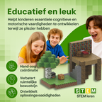 Junglehuis - 128 magnetische bouwblokken