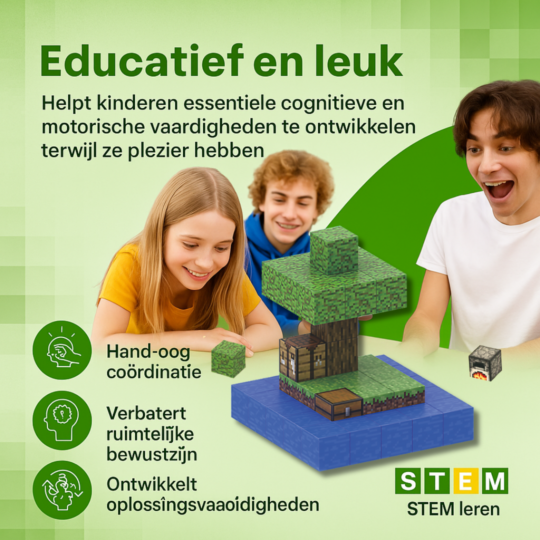 Mini eiland - 38 magnetische bouwblokken