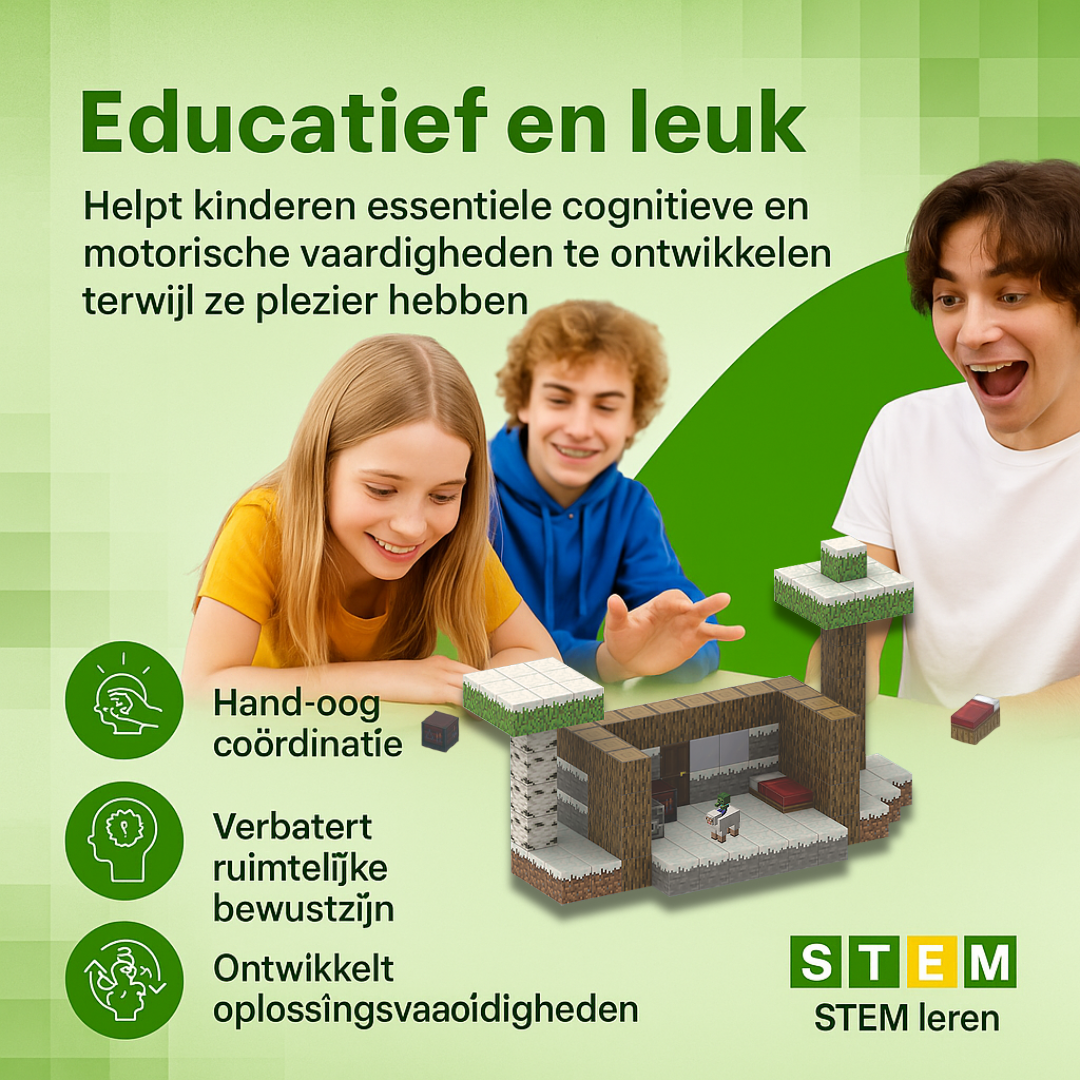 Sneeuwhut - 128 magnetische bouwblokken