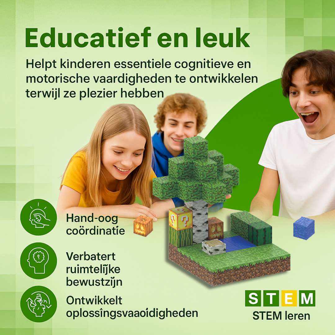 Mini bos - 48 magnetische bouwblokken