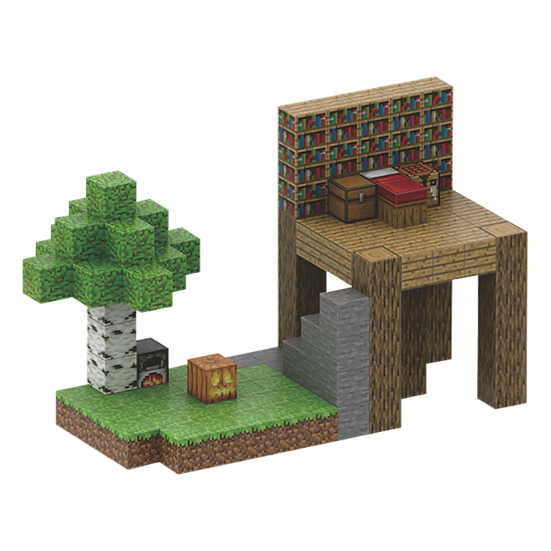 Junglehuis - 128 magnetische bouwblokken