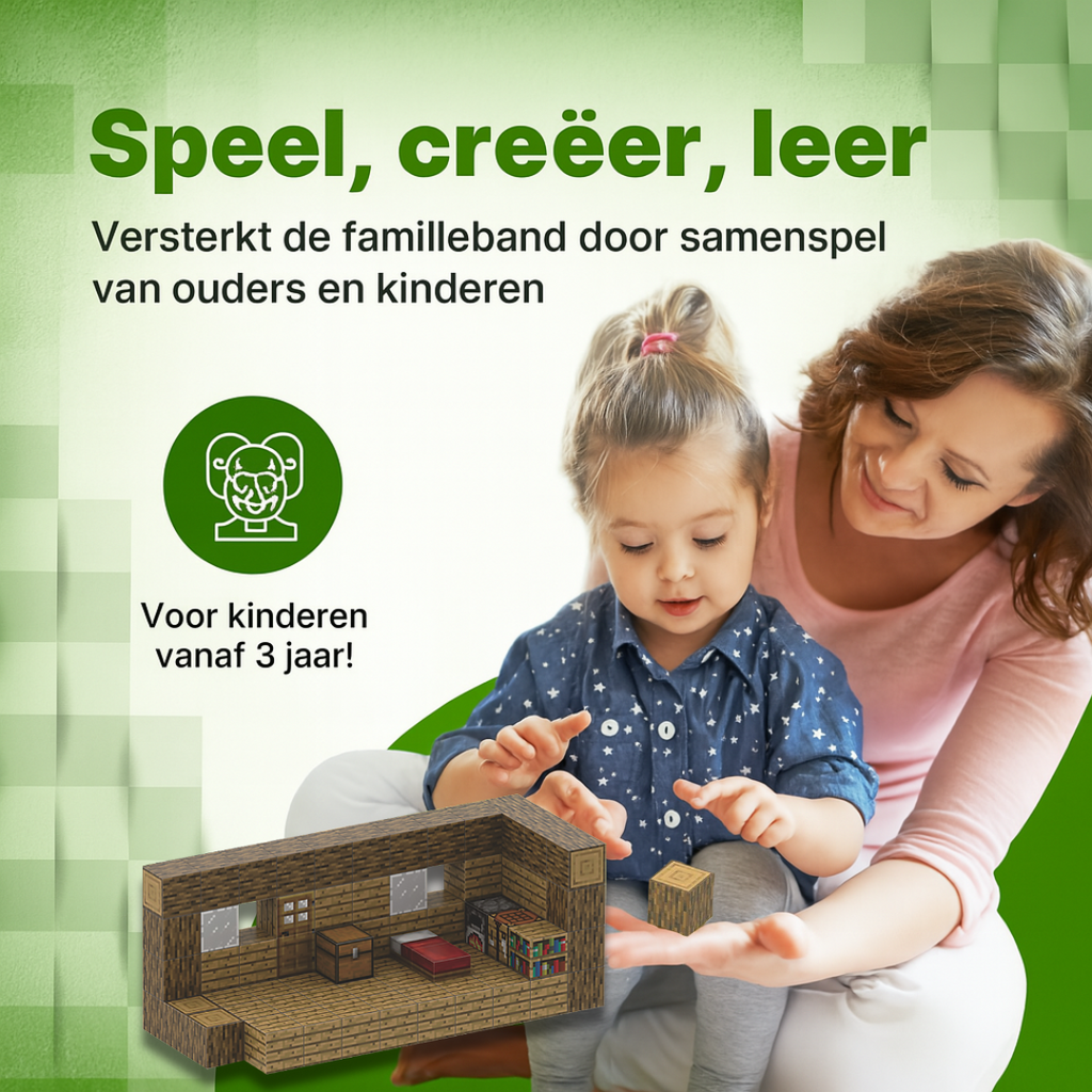 Luxe blokhut - 80 magnetische bouwblokken