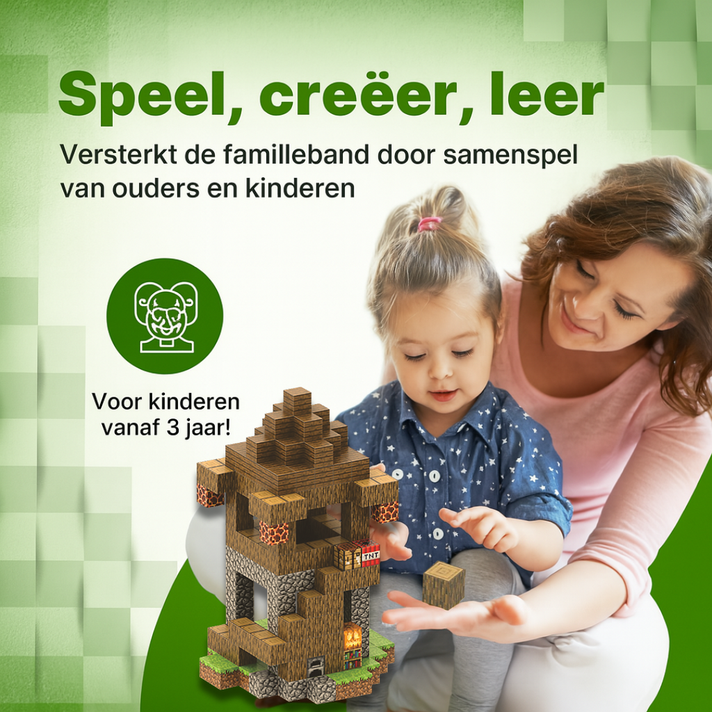 Uitkijktoren - 224 magnetische bouwblokken