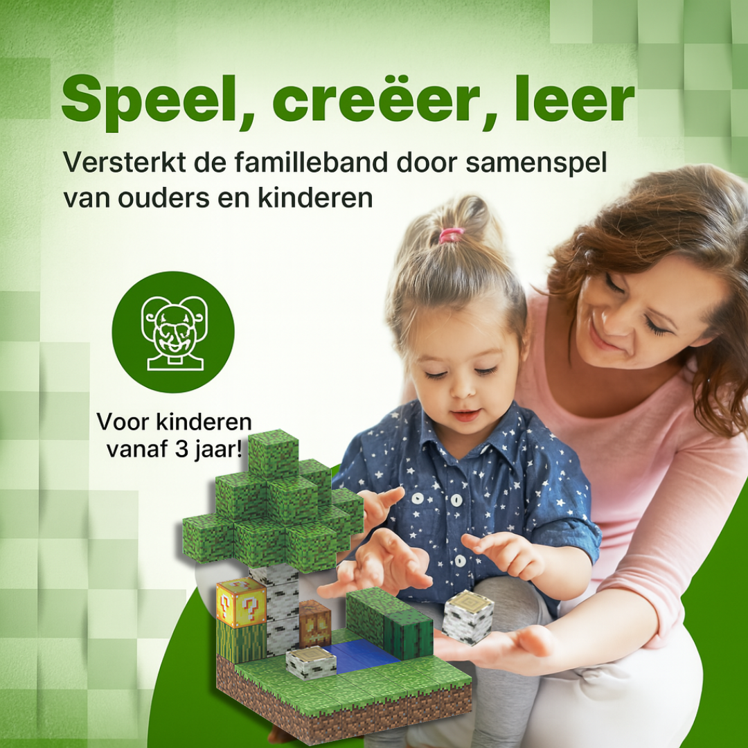 Mini bos - 48 magnetische bouwblokken
