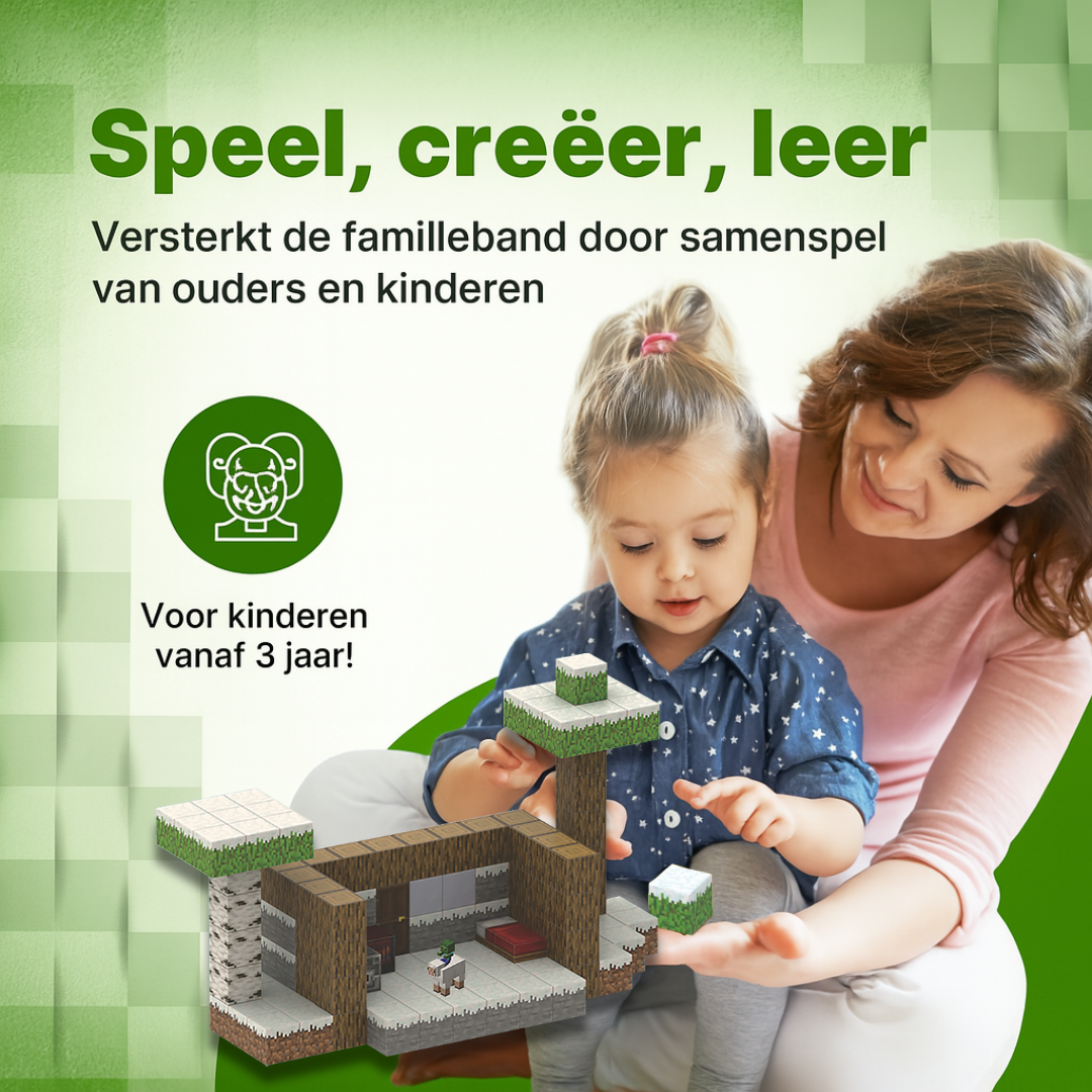 Sneeuwhut - 128 magnetische bouwblokken