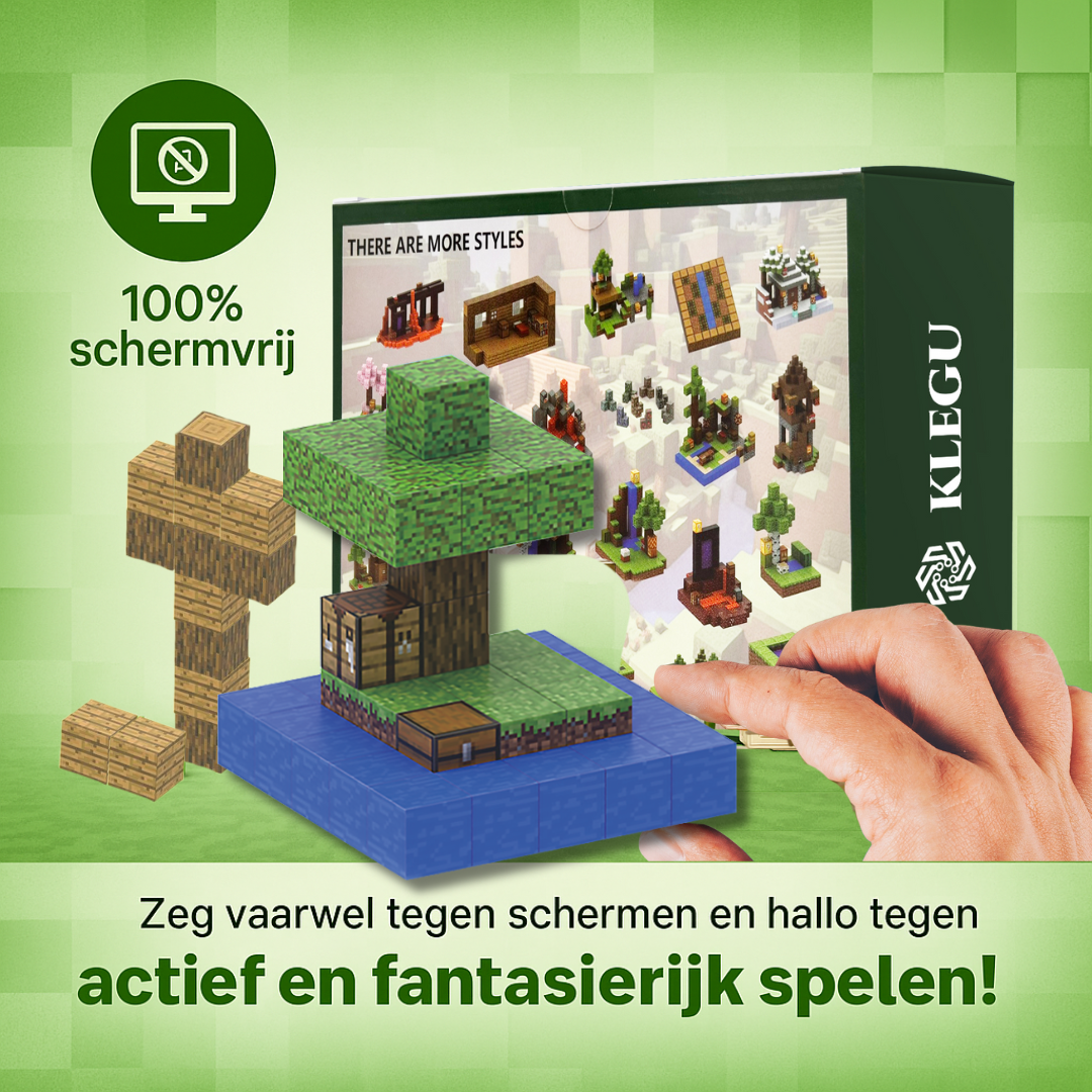 Mini eiland - 38 magnetische bouwblokken