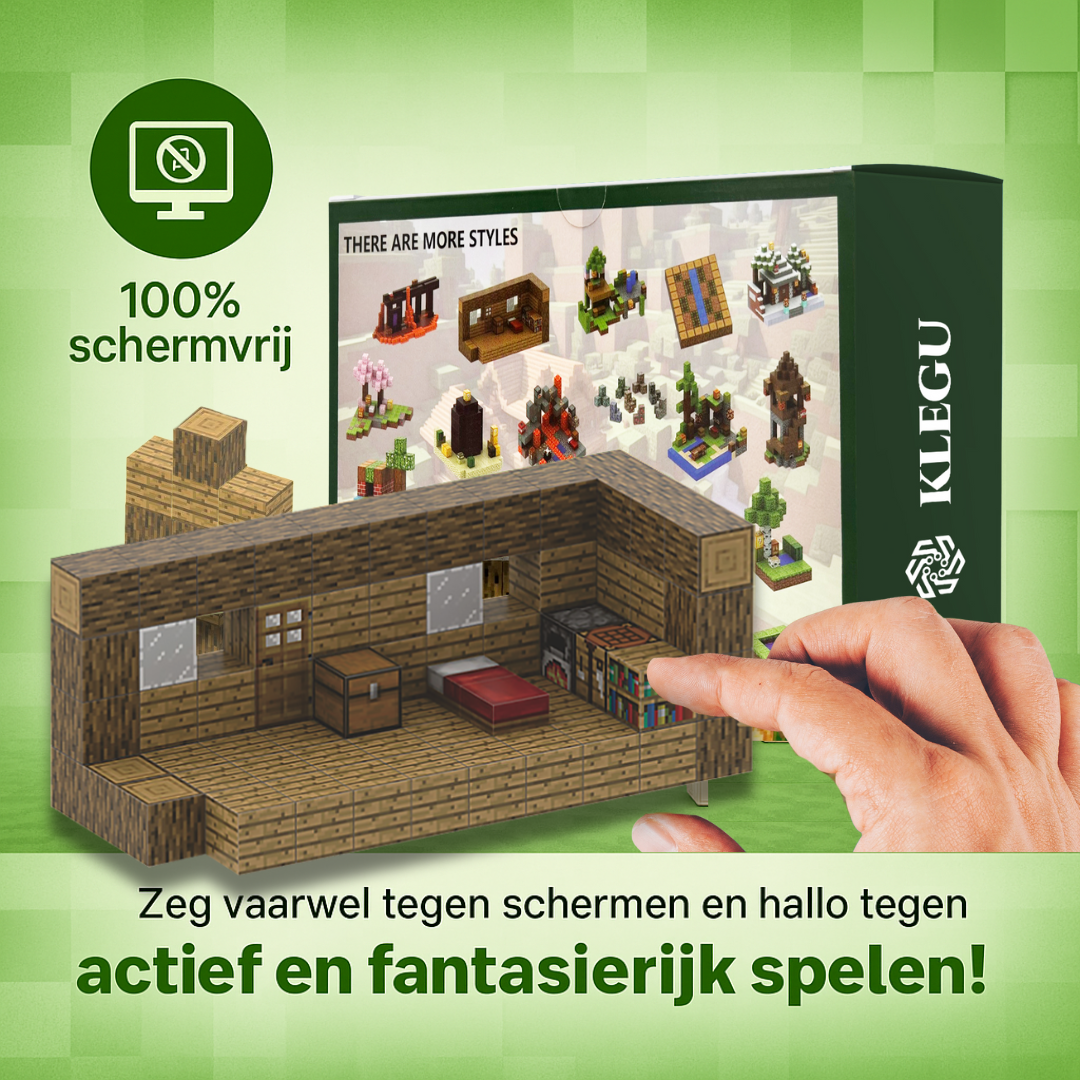 Luxe blokhut - 80 magnetische bouwblokken