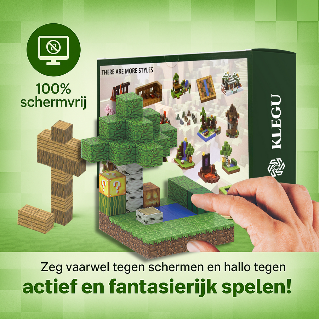 Mini bos - 48 magnetische bouwblokken