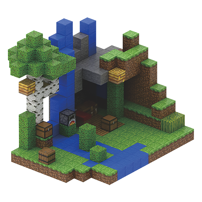 Jungle creek - 300 magnetische bouwblokken | Klegu