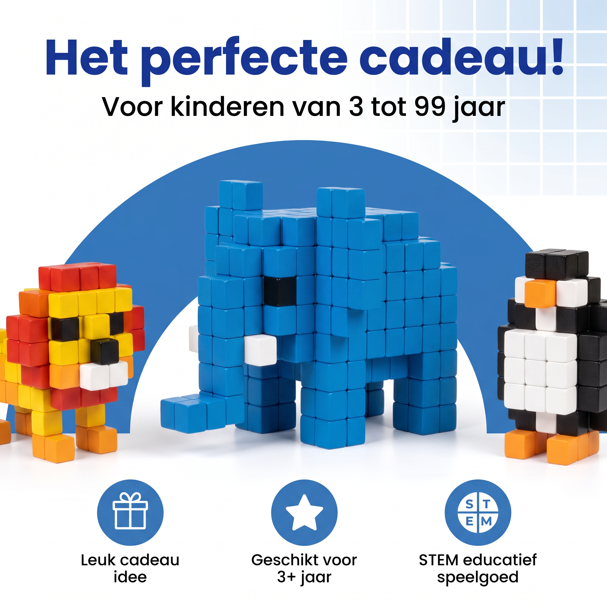 Gekleurde bouwblokken 200 bouwset - gekleurde magnetische blokjes voor kinderen van Klegu