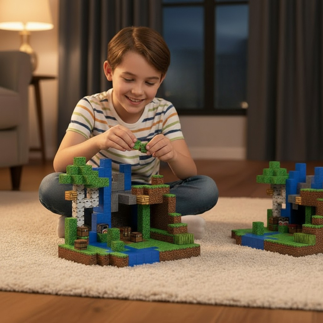 Jungle creek - 300 magnetische bouwblokken | Klegu