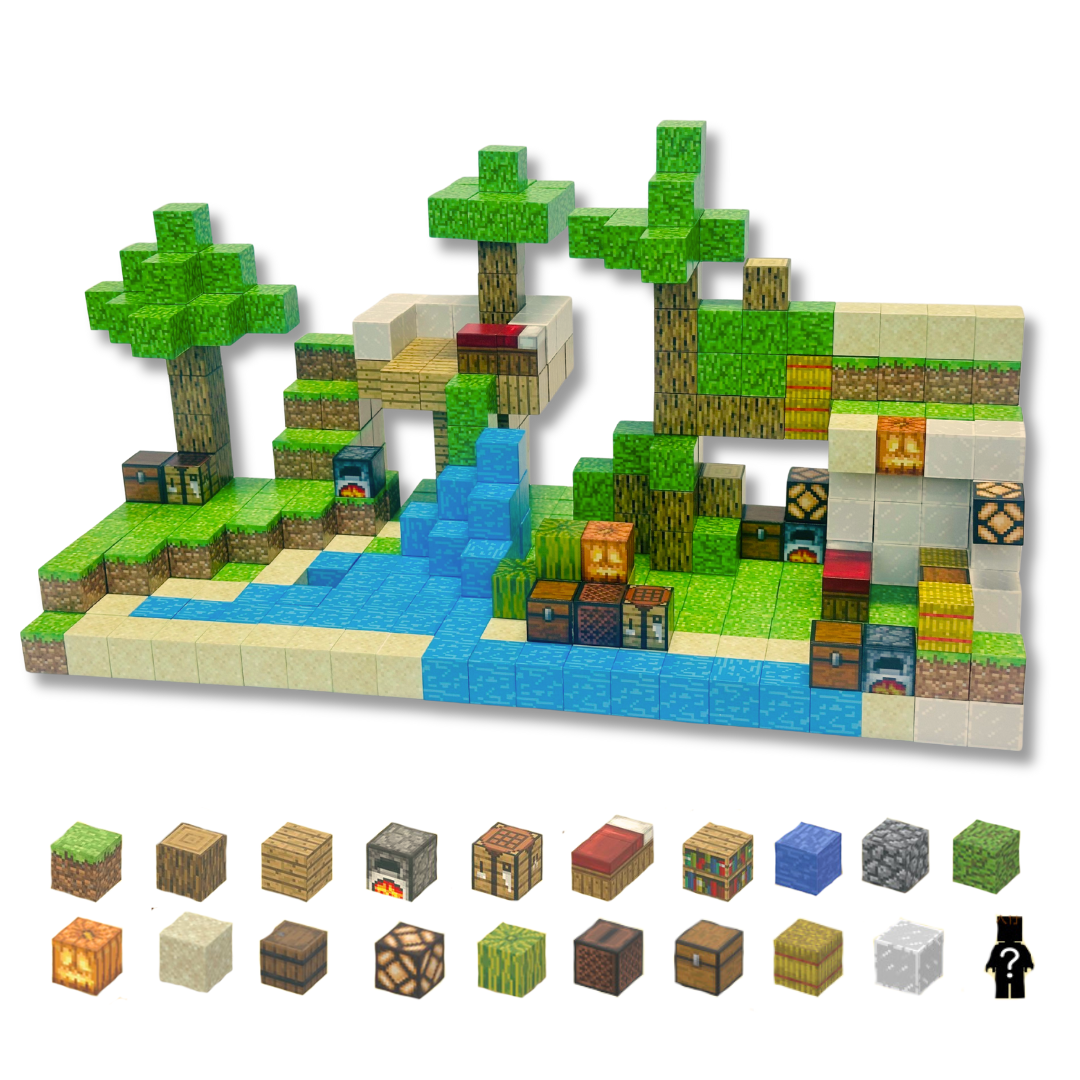 Jungle - 400 magnetische bouwblokken | Klegu