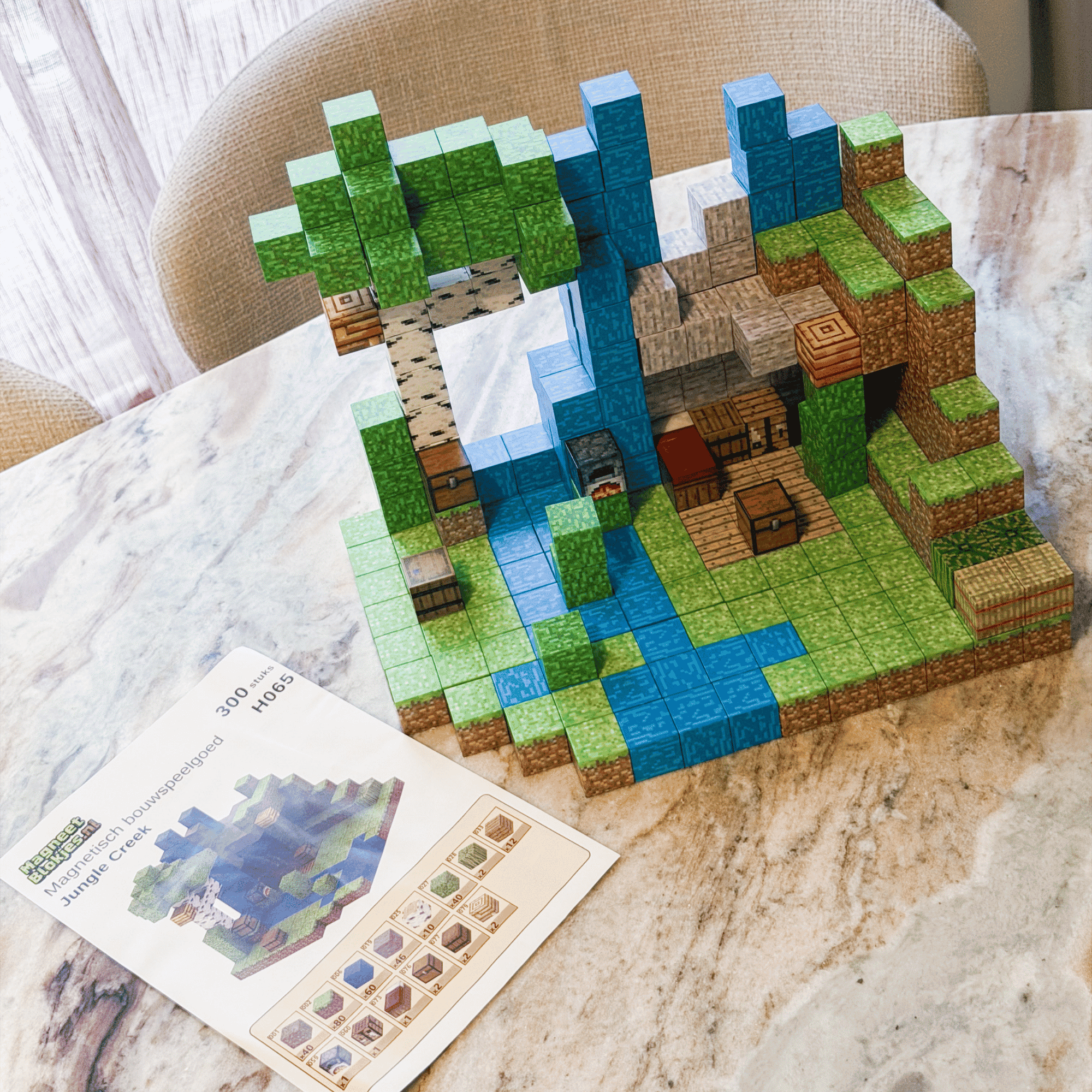 Klegu Jungle creek bouwblokken speelset voor creatief bouwen en ontdekken