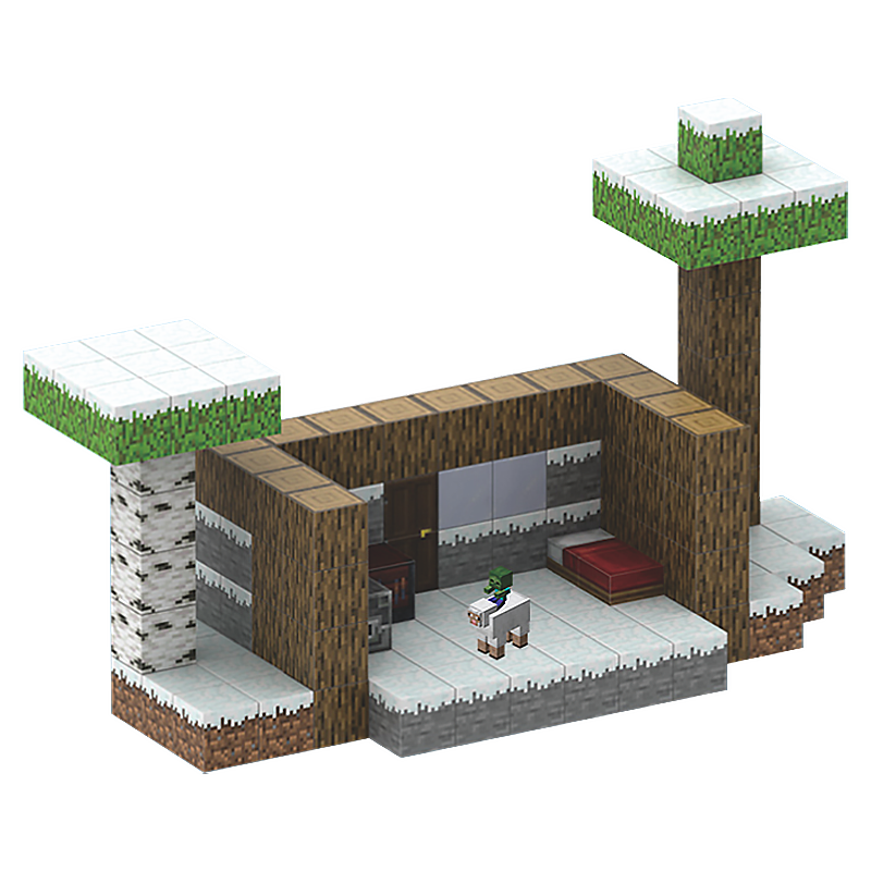 Sneeuwhut - 128 magnetische bouwblokken